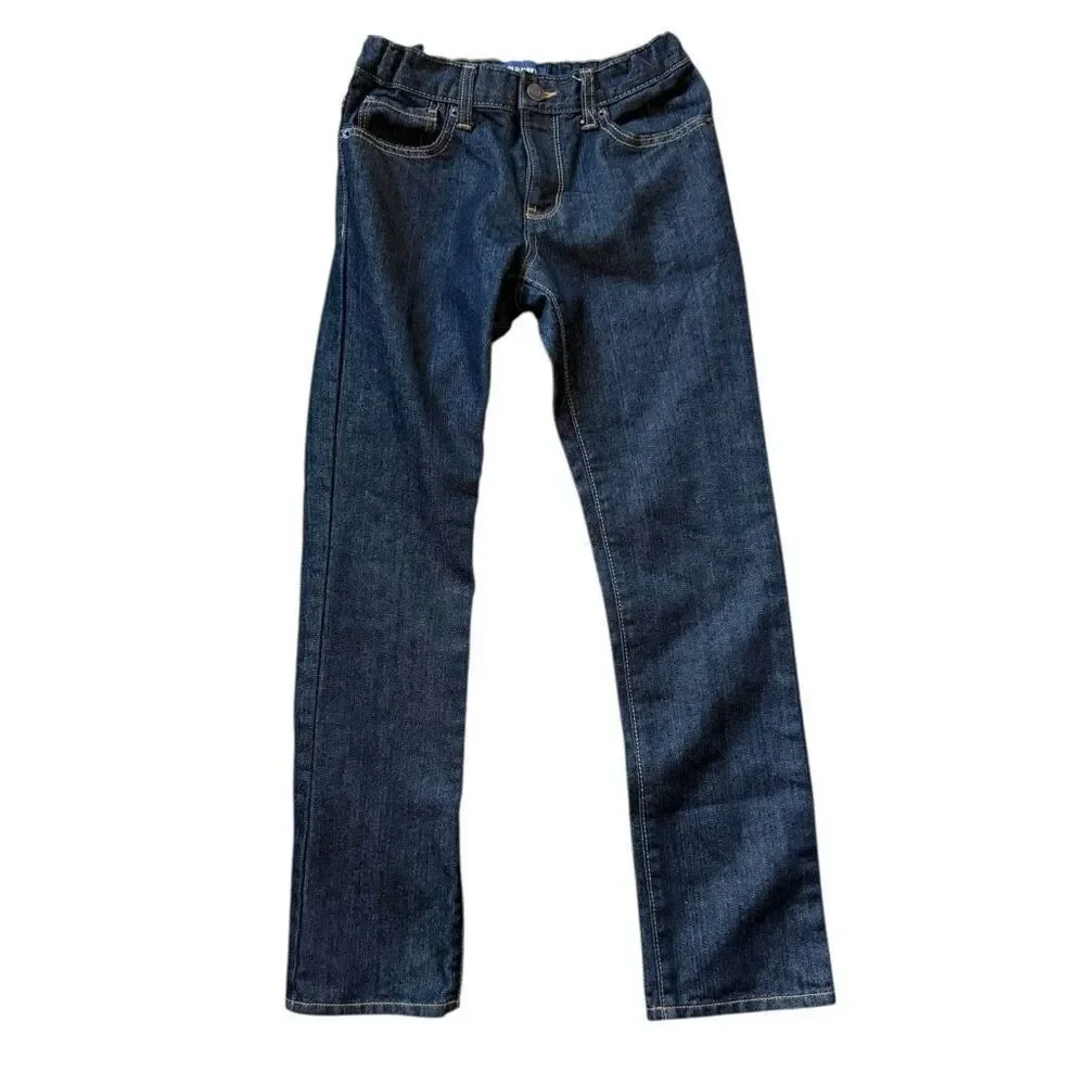 Youth Boys Old Navy Wow No Stretch Skinny Darkest Rinse Blue Jeans  - Sz 12